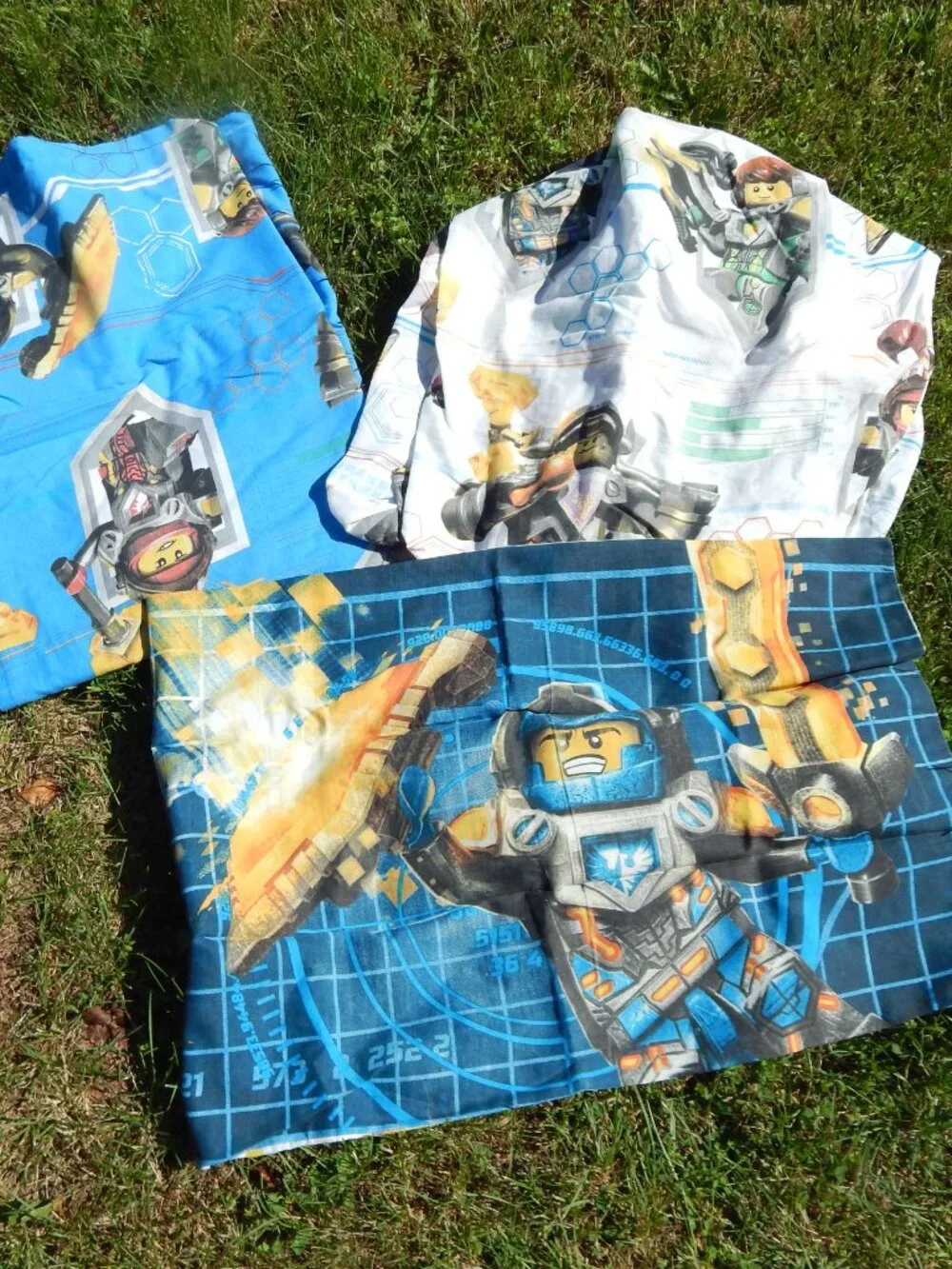 Lego Nexo Knights 3pc Sheet Set: Twin Flat & Fitted Sheet & Pillowcase Rare****